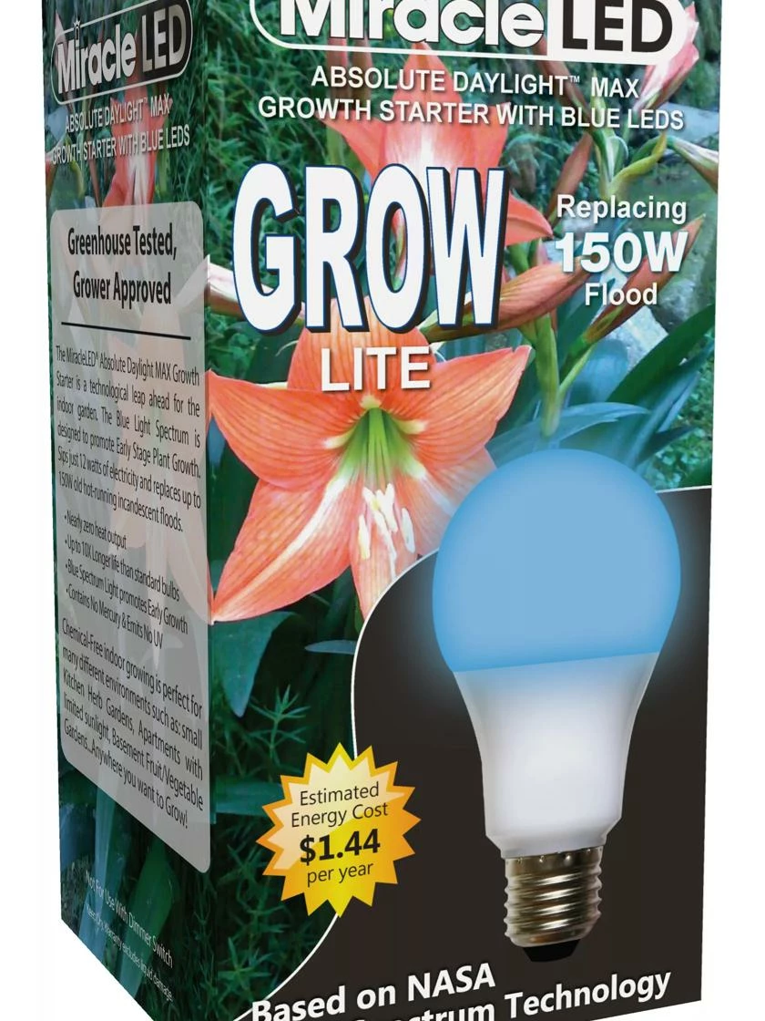 Miracle LED® Grow Light Bulb, Blue 3 Miracle LED® Grow Light Bulb, Blue