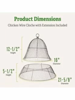 Chicken Wire Cloche With Extension -garden Sales Store 8600116 1