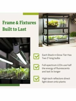 LED Stack-n-Grow Lights - 2-Tier System 12 LED Stack-n-Grow Lights - 2-Tier System -garden Sales Store 8608906 7