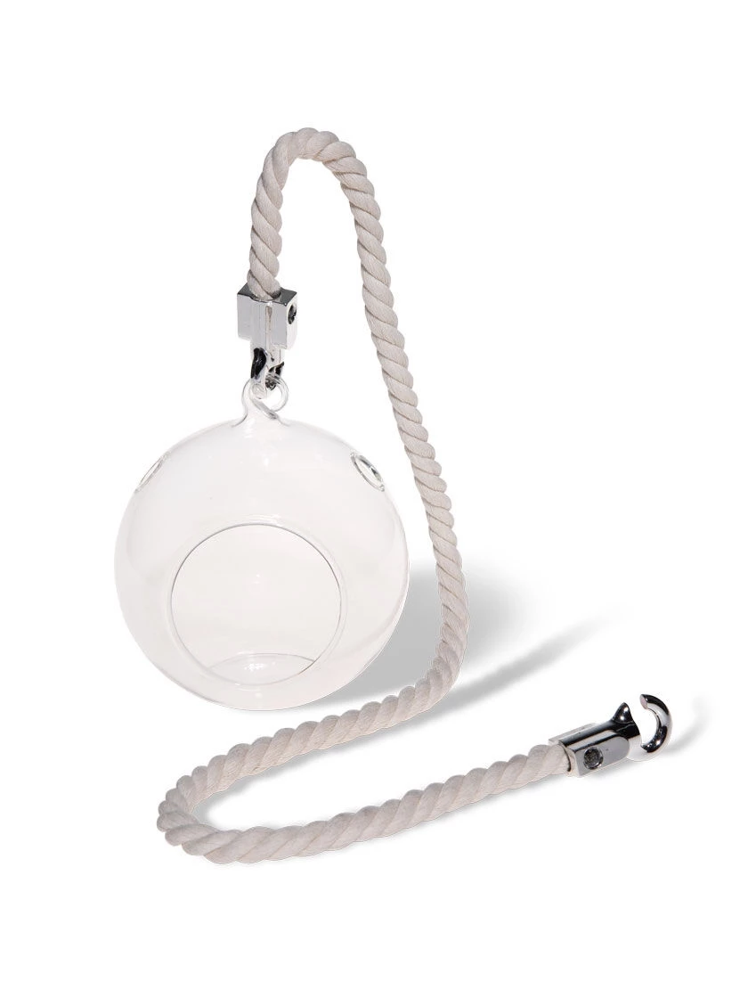 Mini Blown-Glass Hanging Terrarium, Set Of 2 7 Mini Blown-Glass Hanging Terrarium, Set Of 2 - Image 5