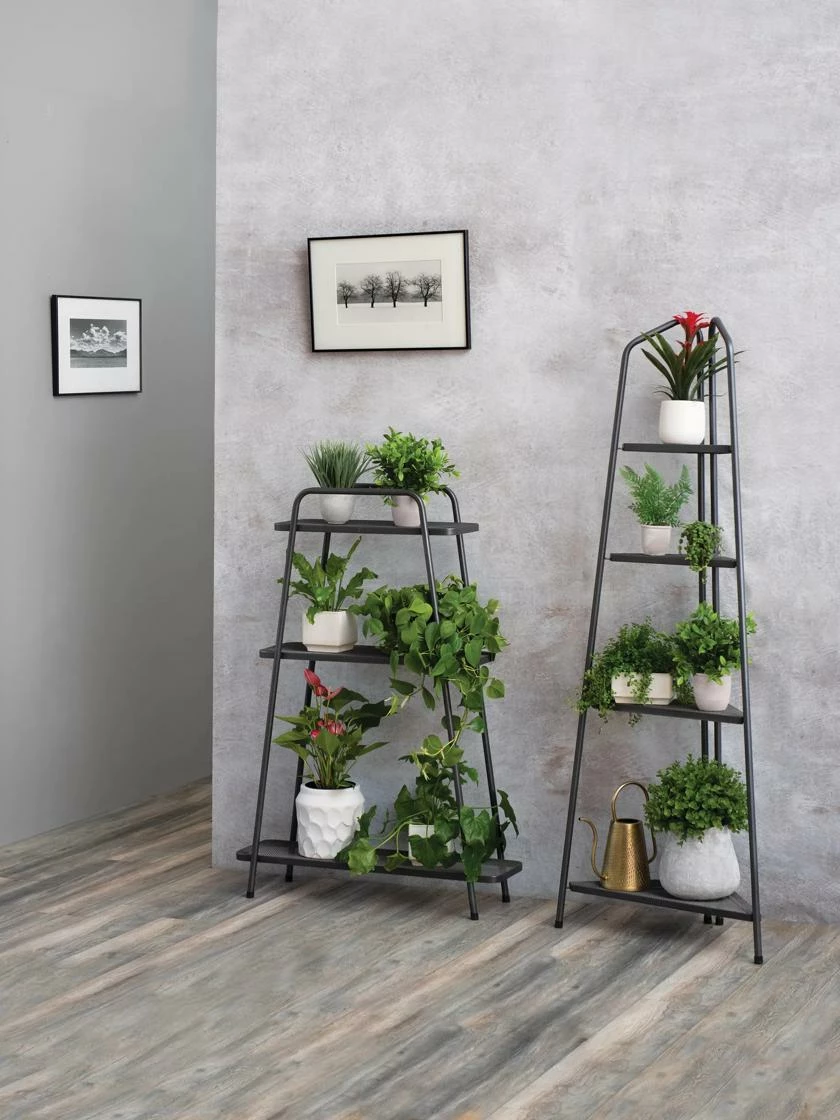 Modern Metal Plant Shelves 3 Modern Metal Plant Shelves