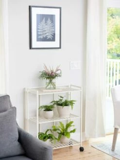 Oslo 2-Tier Plant Stand With Folding Shelves
