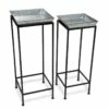 Square Nesting Plant Stands With Galvanized Trays, Set Of 2 1 Square Nesting Plant Stands With Galvanized Trays, Set Of 2 -garden Sales Store 8611976 004 tif
