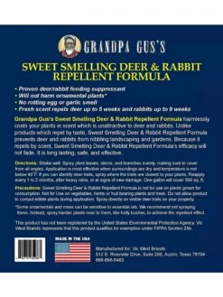 Grandpa Gus's Deer & Rabbit Repellent Spray -garden Sales Store 8612427 05V 3 4