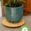 Bamboo Plant Caddy Round, 15.75" -garden Sales Store 8612716 14