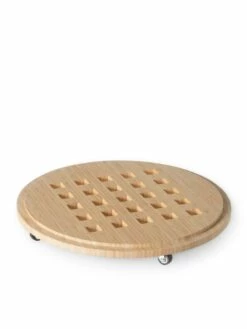 Bamboo Plant Caddy Round, 15.75" -garden Sales Store 8612716 204 tif