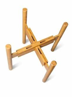 Adjustable Bamboo Plant Stand, Set Of 2 -garden Sales Store 8613292 7079